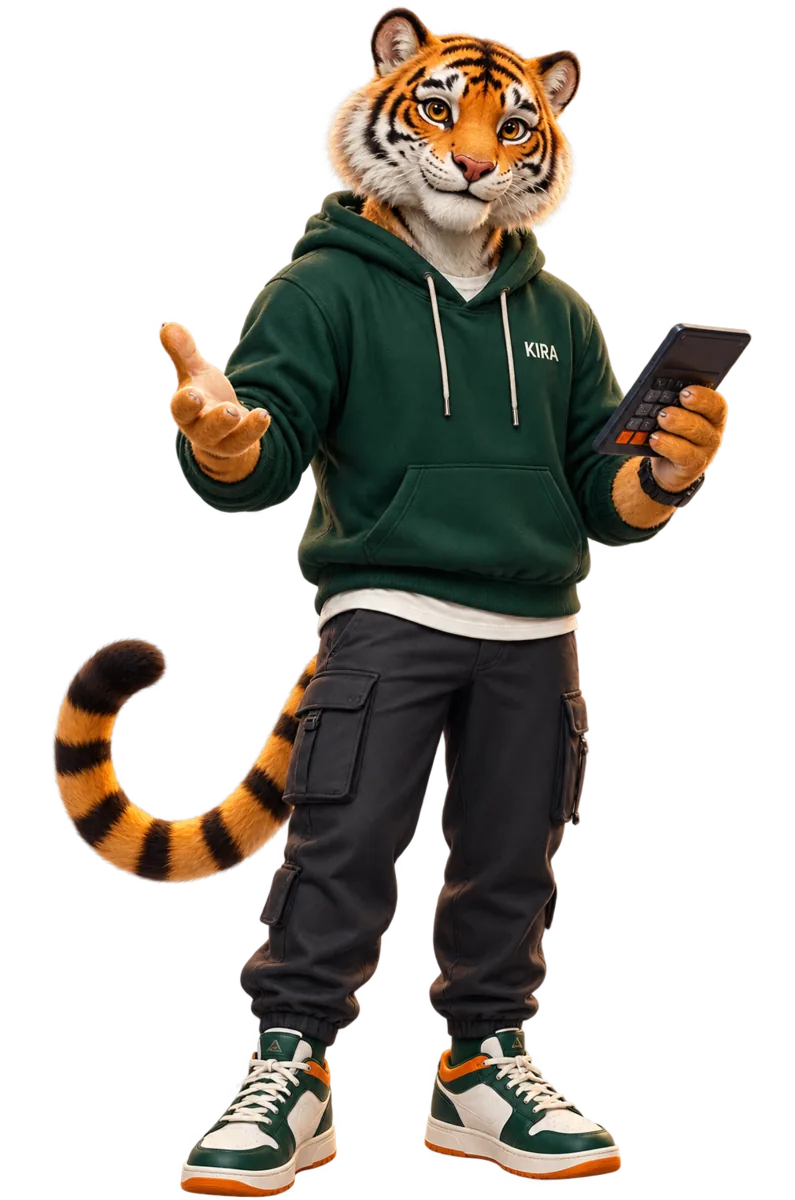 Harimau Kira Dulu in a green hoodie